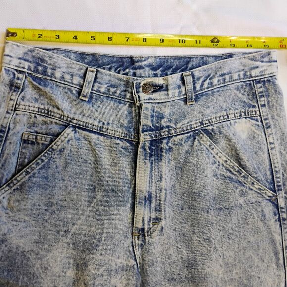 Vintage 80s CAP FERRAT Acid Wash High Rise Tapered Mom Jeans Size W31 /Womens 12 - Picture 9 of 16